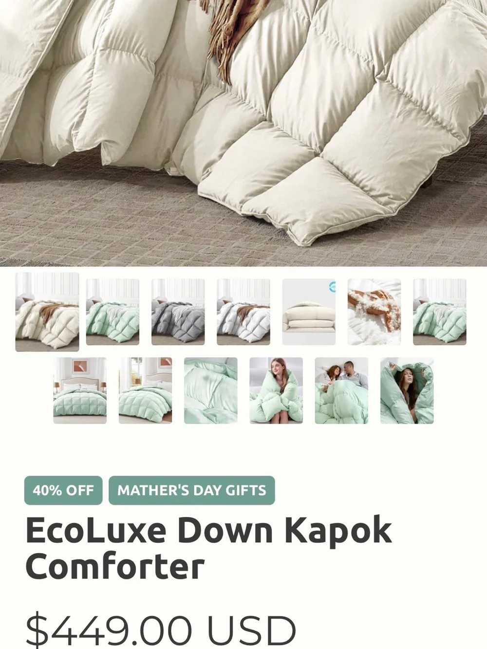 Rewardown Down comforter